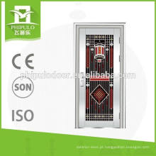 grade da janela design porta de aço inoxidável com inserções de vidro da China alibaba